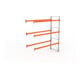 META MULTIPAL Palettenregal 3300x2785x1100 mm, Anbauregal, 4 Ebenen, bis 500 Kg je Palette, verzinkt/rotorange