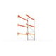 META MULTIPAL Palettenregal 3300x2785x1100 mm, Anbauregal, 4 Ebenen, bis 500 Kg je Palette, verzinkt/rotorange