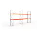 META MULTIPAL Palettenregal 3300x5655x1100 mm, 3 Ebenen, 2 Felder, bis 500 Kg je Palette, verzinkt/rotorange