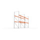META MULTIPAL Palettenregal 3300x5655x1100 mm, 3 Ebenen, 2 Felder, bis 500 Kg je Palette, verzinkt/rotorange
