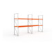 META MULTIPAL Palettenregal 3300x5655x1100 mm, 3 Ebenen, 2 Felder, bis 800 Kg je Palette, verzinkt/rotorange