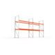 META MULTIPAL Palettenregal 3300x5655x1100 mm, 3 Ebenen, 2 Felder, bis 800 Kg je Palette, verzinkt/rotorange