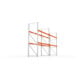 META MULTIPAL Palettenregal 3300x5655x1100 mm, 3 Ebenen, 2 Felder, bis 800 Kg je Palette, verzinkt/rotorange