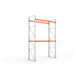 META MULTIPAL Palettenregal 4400x2700x1100 mm (HxBxT), bis 470 Kg Palettengewicht, 2 Holmebenen, verzinkt/rotorange
