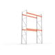 META MULTIPAL Palettenregal 4400x2700x1100 mm (HxBxT), bis 470 Kg Palettengewicht, 2 Holmebenen, verzinkt/rotorange