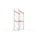 META MULTIPAL Palettenregal 4400x2700x1100 mm (HxBxT), bis 470 Kg Palettengewicht, 2 Holmebenen, verzinkt/rotorange