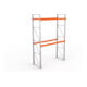 META MULTIPAL Palettenregal 4400x2700x1100 mm (HxBxT), bis 770 Kg Palettengewicht, 2 Holmebenen, verzinkt/rotorange