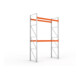 META MULTIPAL Palettenregal 4400x2700x1100 mm (HxBxT), bis 960 Kg Palettengewicht, 2 Holmebenen, verzinkt/rotorange