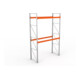 META MULTIPAL Palettenregal 4400x2700x1100 mm (HxBxT), bis 960 Kg Palettengewicht, 2 Holmebenen, verzinkt/rotorange