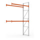 META MULTIPAL Palettenregal 4400x2785x1100 mm, Anbauregal, 3 Ebenen, bis 500 Kg je Palette, verzinkt/rotorange