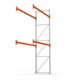 META MULTIPAL Palettenregal 4400x2785x1100 mm, Anbauregal, 3 Ebenen, bis 500 Kg je Palette, verzinkt/rotorange