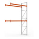 META MULTIPAL Palettenregal 4400x2785x1100 mm, Anbauregal, 3 Ebenen, bis 800 Kg je Palette, verzinkt/rotorange