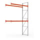 META MULTIPAL Palettenregal 4400x2785x1100 mm, Anbauregal, 3 Ebenen, bis 800 Kg je Palette, verzinkt/rotorange