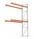META MULTIPAL Palettenregal 4400x2785x1100 mm, Anbauregal, 3 Ebenen, bis 800 Kg je Palette, verzinkt/rotorange