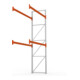 META MULTIPAL Palettenregal 4400x2785x1100 mm, Anbauregal, 3 Ebenen, bis 800 Kg je Palette, verzinkt/rotorange