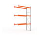 META MULTIPAL Palettenregal 4400x2785x1100 mm, Anbauregal, 4 Ebenen, bis 1000 Kg je Palette, verzinkt/rotorange