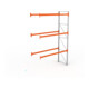 META MULTIPAL Palettenregal 4400x2785x1100 mm, Anbauregal, 4 Ebenen, bis 500 Kg je Palette, verzinkt/rotorange