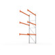 META MULTIPAL Palettenregal 4400x2785x1100 mm, Anbauregal, 4 Ebenen, bis 500 Kg je Palette, verzinkt/rotorange