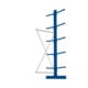META MULTISTRONG L Kragarmregal 3000x1000x1000 mm, Anbauregal mit 12 Lagerebenen, doppelseitig, enzianblau