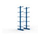 META MULTISTRONG L Kragarmregal 3000x1000x1000 mm, Grundregal mit 12 Lagerebenen, doppelseitig, enzianblau