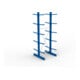 META MULTISTRONG L Kragarmregal 3000x1000x1000 mm, Grundregal mit 12 Lagerebenen, doppelseitig, enzianblau