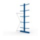 META MULTISTRONG L Kragarmregal 3000x1000x1200 mm, Anbauregal mit 12 Lagerebenen, doppelseitig, enzianblau