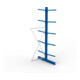 META MULTISTRONG L Kragarmregal 3000x1000x1200 mm, Anbauregal mit 12 Lagerebenen, doppelseitig, enzianblau