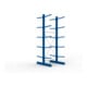 META MULTISTRONG L Kragarmregal 3000x1000x1200 mm, Grundregal mit 12 Lagerebenen, doppelseitig, enzianblau