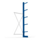 META MULTISTRONG L Kragarmregal 3000x1000x400 mm, Anbauregal mit 6 Lagerebenen, einseitig, enzianblau
