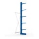 META MULTISTRONG L Kragarmregal 3000x1000x400 mm, Anbauregal mit 6 Lagerebenen, einseitig, enzianblau
