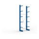 META MULTISTRONG L Kragarmregal 3000x1000x400 mm, Grundregal mit 6 Lagerebenen, einseitig, enzianblau