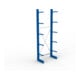 META MULTISTRONG L Kragarmregal 3000x1000x400 mm, Grundregal mit 6 Lagerebenen, einseitig, enzianblau