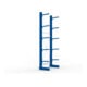 META MULTISTRONG L Kragarmregal 3000x1000x400 mm, Grundregal mit 6 Lagerebenen, einseitig, enzianblau