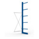 META MULTISTRONG L Kragarmregal 3000x1000x600 mm, Anbauregal mit 6 Lagerebenen, einseitig, enzianblau