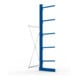 META MULTISTRONG L Kragarmregal 3000x1000x600 mm, Anbauregal mit 6 Lagerebenen, einseitig, enzianblau