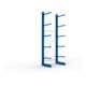 META MULTISTRONG L Kragarmregal 3000x1000x600 mm, Grundregal mit 6 Lagerebenen, einseitig, enzianblau