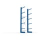 META MULTISTRONG L Kragarmregal 3000x1000x600 mm, Grundregal mit 6 Lagerebenen, einseitig, enzianblau