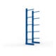 META MULTISTRONG L Kragarmregal 3000x1000x600 mm, Grundregal mit 6 Lagerebenen, einseitig, enzianblau