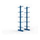 META MULTISTRONG L Kragarmregal 3000x1000x800 mm, Grundregal mit 12 Lagerebenen, doppelseitig, enzianblau