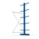 META MULTISTRONG L Kragarmregal 3000x1300x1000 mm, Anbauregal mit 12 Lagerebenen, doppelseitig, enzianblau