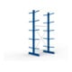 META MULTISTRONG L Kragarmregal 3000x1300x1000 mm, Grundregal mit 12 Lagerebenen, doppelseitig, enzianblau