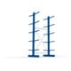 META MULTISTRONG L Kragarmregal 3000x1300x1000 mm, Grundregal mit 12 Lagerebenen, doppelseitig, enzianblau
