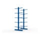 META MULTISTRONG L Kragarmregal 3000x1300x1000 mm, Grundregal mit 12 Lagerebenen, doppelseitig, enzianblau