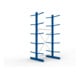 META MULTISTRONG L Kragarmregal 3000x1300x1200 mm, Grundregal mit 12 Lagerebenen, doppelseitig, enzianblau