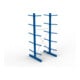 META MULTISTRONG L Kragarmregal 3000x1300x1200 mm, Grundregal mit 12 Lagerebenen, doppelseitig, enzianblau