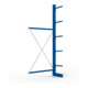 META MULTISTRONG L Kragarmregal 3000x1300x400 mm, Anbauregal mit 6 Lagerebenen, einseitig, enzianblau