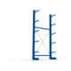 META MULTISTRONG L Kragarmregal 3000x1300x400 mm, Grundregal mit 6 Lagerebenen, einseitig, enzianblau