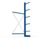META MULTISTRONG L Kragarmregal 3000x1300x500 mm, Anbauregal mit 6 Lagerebenen, einseitig, enzianblau
