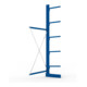 META MULTISTRONG L Kragarmregal 3000x1300x500 mm, Anbauregal mit 6 Lagerebenen, einseitig, enzianblau