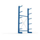 META MULTISTRONG L Kragarmregal 3000x1300x500 mm, Grundregal mit 6 Lagerebenen, einseitig, enzianblau